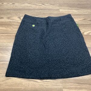 Athletic Skirt Swing Control Skort Womens Size 6 Black Leopard Stretch Golf